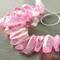 12 Pack: Light Pink Crystal Quartz Stick Beads by Bead Landing™